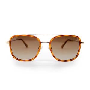 NEW WMP EYEWEAR women's gia square frame sunglasses in beige